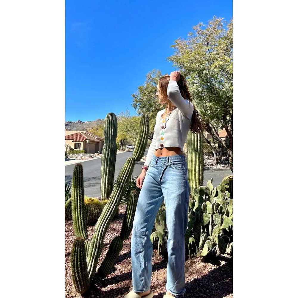 Agolde criss cross waist upsized relaxed‎ straight leg jeans size 29